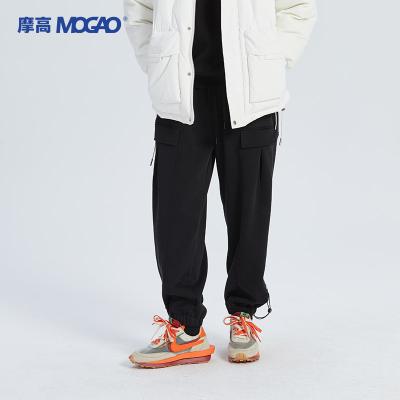 China Hip Hop Anti-Wrinkle Men's Jogger Cargo Pants Long Trousers Multi Heavy Cotton Loose Pocket Fleece Pants Oversized Cargo Pants for sale