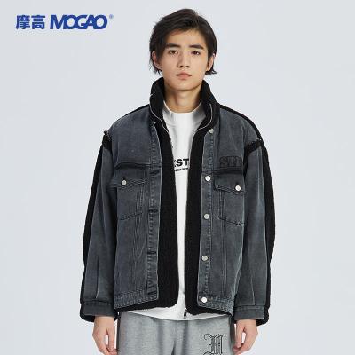 China Custom Made Mogao Windproof High Fashion Windproof Jacket Men's Simple And Fashionable Men's Jacket Fleece Coat Loosely for sale