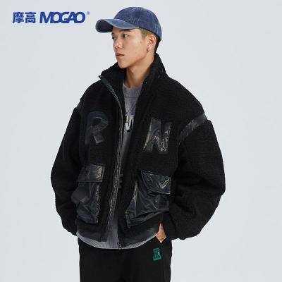 China Custom Made Mogao Windproof High Fashion Windproof Jacket Men's Simple And Fashionable Men's Jacket Fleece Coat Loosely for sale