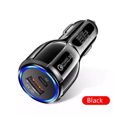 China New Custom Logo Car Charger QC3.0 18w Palladium Palladium Mobile Phone Adapters Cigarette Lighter Car Fast Charging Charger For Samsung iPhone OPPO for sale