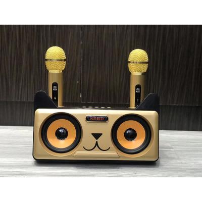 China New SD305 AirPlay 2021 KTV Sound Family 2 in 1 Speaker Karaoke Microphone Portable Wireless Family Karaoke for sale