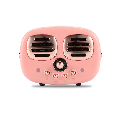 China Retro Phone Function Mini Smile Face Sound Aluminum Speaker HM12 for sale