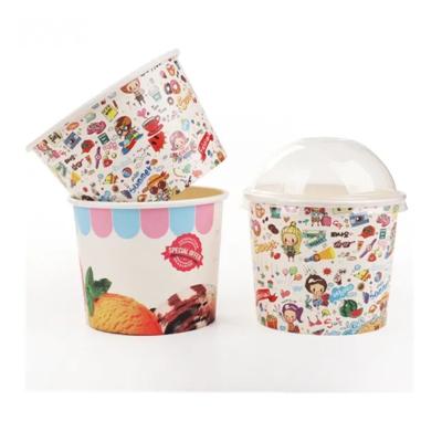 China Disposable Paper Cup Disposable Maker with Lid for Dessert for sale