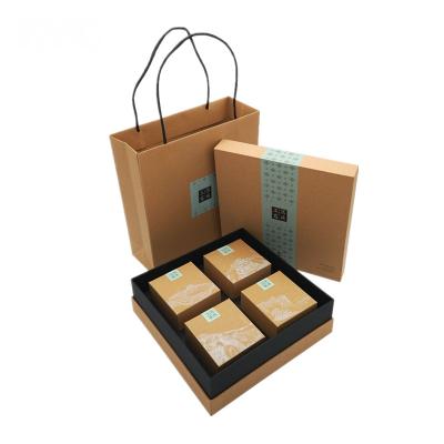 China Recyclable Custom Cardboard Tea Packaging Box With Paper Bag for sale