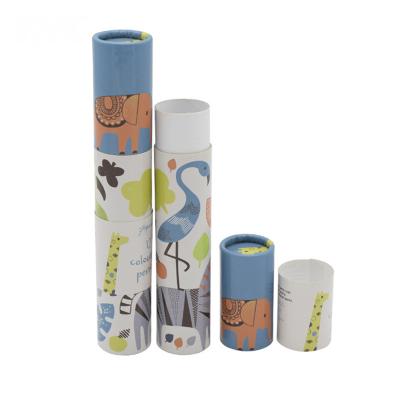 China Long Shape Cardboard Pen Box Recyclable Cylindrical Paper Box for sale