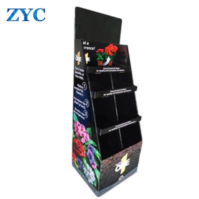 China Supermarket. Retail Shop Retail POP Cardboard Display Corrugated Paper Floor Display Stand For Flower for sale