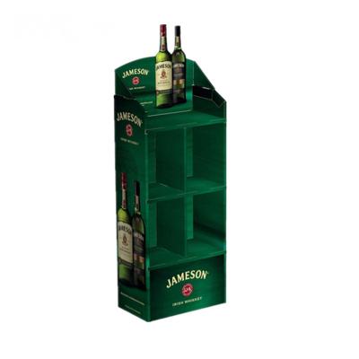 China Supermarket. Recyclable Corrugated Retail Store Cardboard Floor Cardboard POP Display Stand For Beer for sale