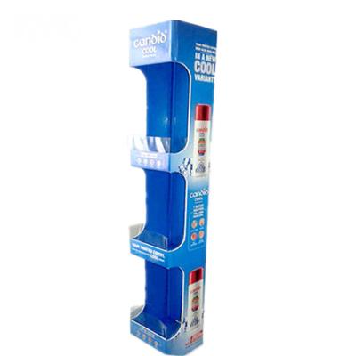 China Advertising Custom Supermarket Shampoo Cardboard Sidekick Promotional Rack Display for sale