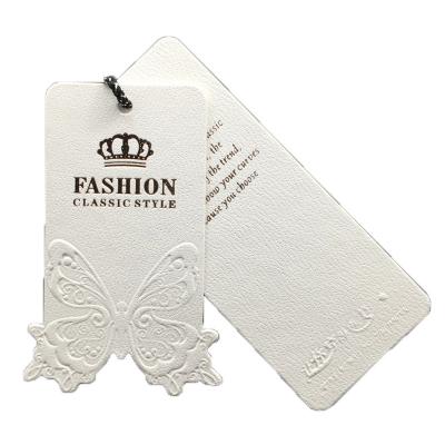 China Sustainable Custom Recycled Rigid Paper Hand Tags For Merchandise for sale