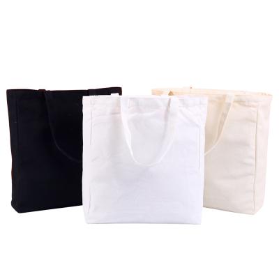 China Who respects the environment; Recyclable; Wholesale Promotional Reusable Reusable Eco-Friendly Simple Custom Logo Shopping Tote Cotton Canvas Bag for sale