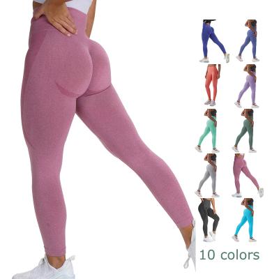 China Dropshipping Compression Fitness Yoga Pants Logo Gaiters Breathable Breathable Wasted Spandex And Nylon Top For Women for sale