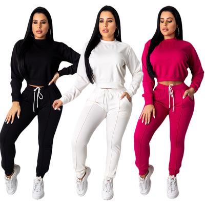 China QUICK DRY Casual Two Piece Set Workout Clothes 2021 QUICK DRY Women's Fall Matching For Women for sale