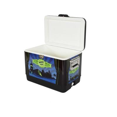 China 51L pp box inner ice cooler insulated refrigerated box for camping metal cooler box for sale