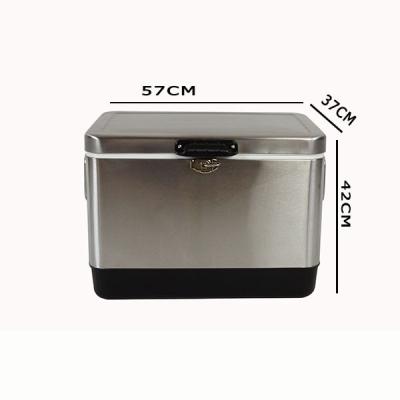 China 2019 customized car cooler box with high quality ice for 72 hours cooling metal cooler box CB12 for sale