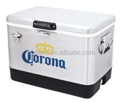 China 51L Stainless Steel Insulated Cooler Box Cooler With Bottle Opener Coolers For Party / Camping for sale