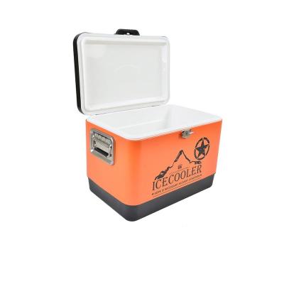 China Sustainable Stainless Steel 51L Beer Ice Cooler Wine Fridge For Summer Home / Car Metal Cooler Box for sale