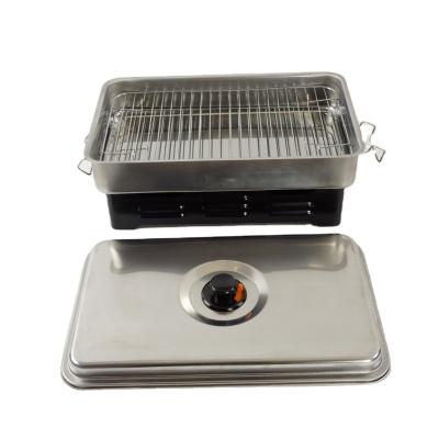 China Easily Cleaned 2 Burners Fish Smoker Smoker Oven BBQ Grill Smoker Alcohol BBQ Grill/Smoker For Camping for sale