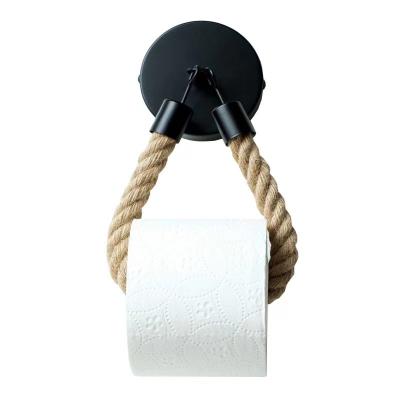 China RTS Farm Beach Themed Bathroom Jute Rope Nautical Toilet Paper Holder for sale