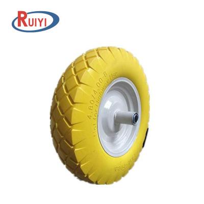 China Solid STORAGE AND LOGITICS Wheel PU Foam Wheels For Garden Trolley Carts for sale