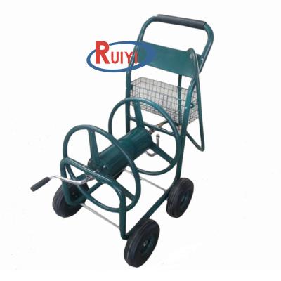 China Folding Kayak Cart Garden Water Hose Reel Cart For Garden Uses With 300FT Hose Yard Water Resistant Planting for sale