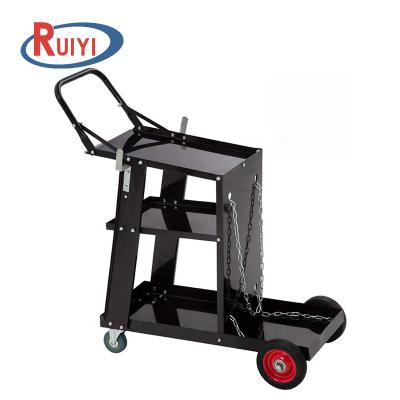 China Tool Motors Welding Universal Heavy Duty Black Plasma Cutter Cart 3-Tier Finish MIG CAT ARC Storage Cart Welder For Tanks for sale