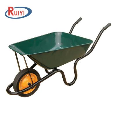 China Single Hand Concrete Yard Construction Garden Trolley Steel Labor 60L Wheel Wheel Barrow for sale