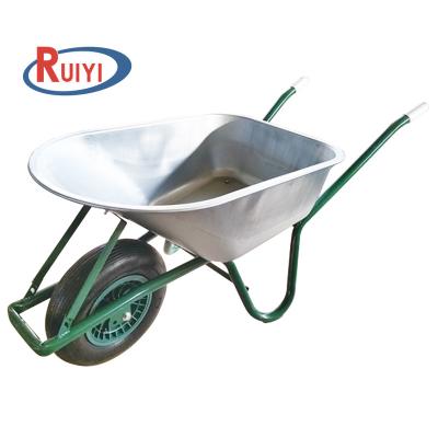 China WB5008 Heavy Duty Garden Labor Wheel Barrow With Pneumatic Load 160kg 4.00-8 Wheel Garden Construction Wheelbarrow Price for sale