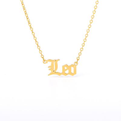 China High Quality Casual/Sporty 18k Gold Stainless Steel Zodiac Necklace Pendants For Women for sale