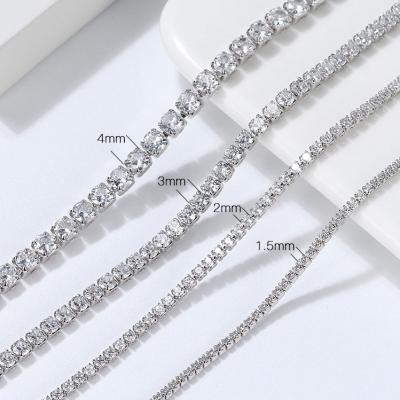 China Handmade Jewelry 925 Sterling Silver Men's Tennis Necklace Chain Fashion CLASSIC Finding Popular Necklace Cadena Chain For Women for sale