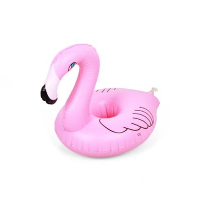 China Water Entertainment Hot Selling Flamingo Cup Floating Cup Holder Small Inflatable Poolside Party Floating Cup Holder for sale