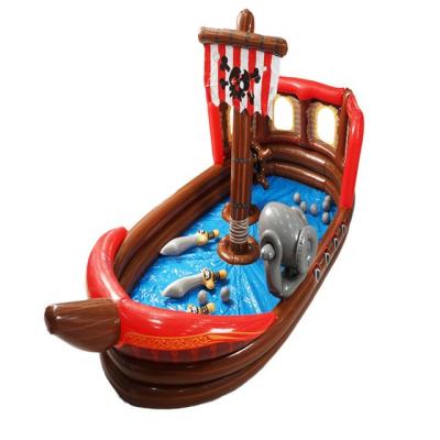 China PVC Fashion Inflatable Pirate Ship Castle Kids Outdoors Play Ground Play Pool for sale