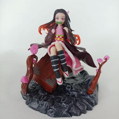 China Gifts Demon Slayer Kamado Nezuko PVC Sitting Position Action Number For Party Favors for sale