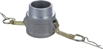 China Aluminum cam groove coupling type B with Stainless or brass handle in BSP or NPT thread for sale