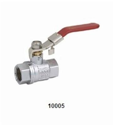 China Brass forging Ball Valve 10005 with locking handle Chrome plating 600PSI for sale