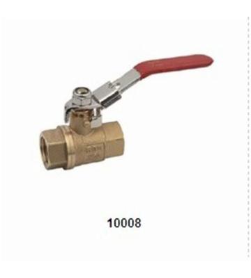 China Brass forging Ball Valve 10008 with locking handle and shotting brass color 600PSI for sale