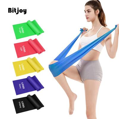 China Bitjoy Non-slip Wholesale Resistance Bands Long Leg Hip Booty Loop Resistance Band Set Yoga Exercise Gym Fitness Workout Bands for sale