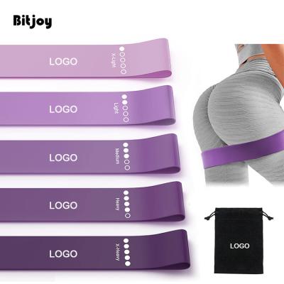 China Bitjoy New Arrival Non-Slip Custom Fitness Workout Band Retro Resistance Bands Resistance Loop Exercise Bands Set for sale