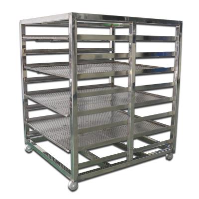 China Chemicals Processing Custom High Quality Stainless Steel Tray Baking Cart For Industrial Oven for sale