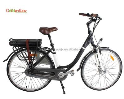 China Aluminum Alloy CE Approved 2017 Electric City Bike With Lithium Battery LED Display Supply for sale