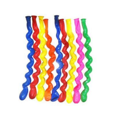 China Wholesale Gift Toy 1.8g 100 Pcs Long Spiral Latex Balloons For Party Supplies And Decoration And Kids Toys for sale