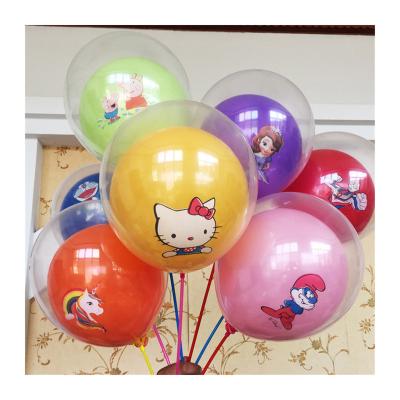 China Gift Toy 12 Inch 100 Pcs Double-Layer Latex Balloon For Kids Baby Shower Birthday Party Supplies Decorations for sale