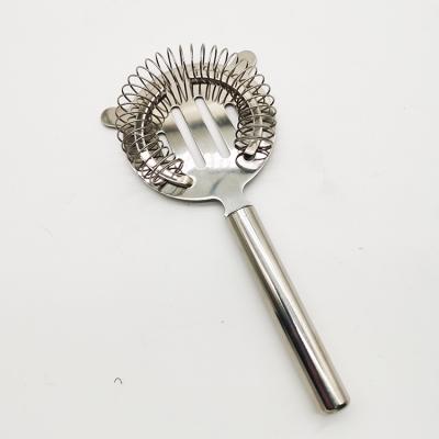 China Hot-selling 2022 Sustainable Stainless Steel Ice Strainer Ice Filter Bartender Bar Tools for sale