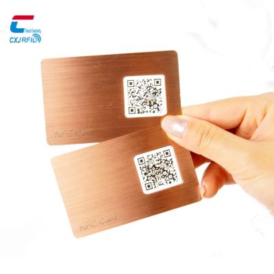 China Chuangxinjia Stainless Steel Media NFC Metal Waterproof/Waterproof High Quality Social Business Card Rewrite 213 Metal Card for sale