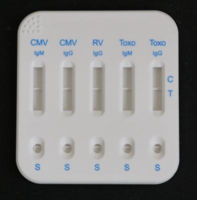 China CMV IgM/IgG RV IgG TOXO IgG/IgM Combo Cassette Sensitiviteit Colloïdale goud Urine Test Cassette Kit Te koop