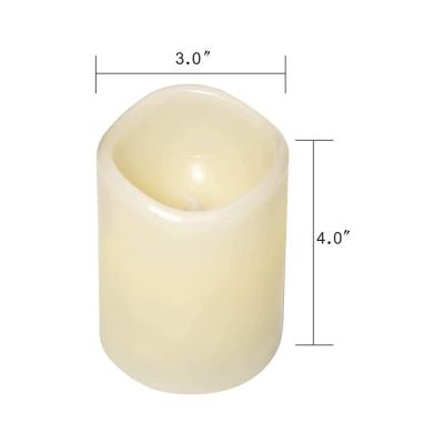 China Shell Yellow Light Waterproof Flameless White Flameless Led Candle Battery Operated With Remote for sale