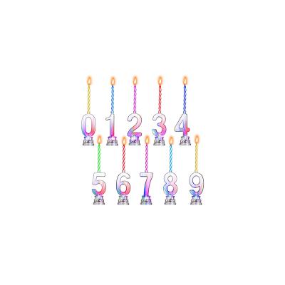 China Birthdays 10 Piece Led Digital Candle Set Flashing Birthday Candles And 40 Piece Numeral Birthday Candles for sale