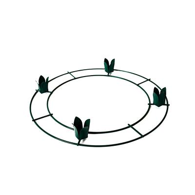 China Christamas Decoration China Supplies Advent Wreath Form For Sale Green 12 Inch Steel Wire for sale