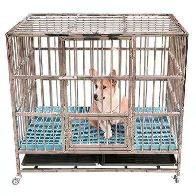 China Factory Price Breathable Easy Clean Portable Kennel Mesh Commercial Dog Puppy House Metal Cage for sale