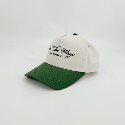 China COMMON 5 Panel A frame cotton baseball cap, high quality embroidered baseball hats for sale