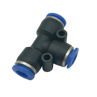 China Anti-Drip 6mm Thumb T Connector For Sprinkler And Mist System Plastic Nozzle Hose Fitting Connecting for sale